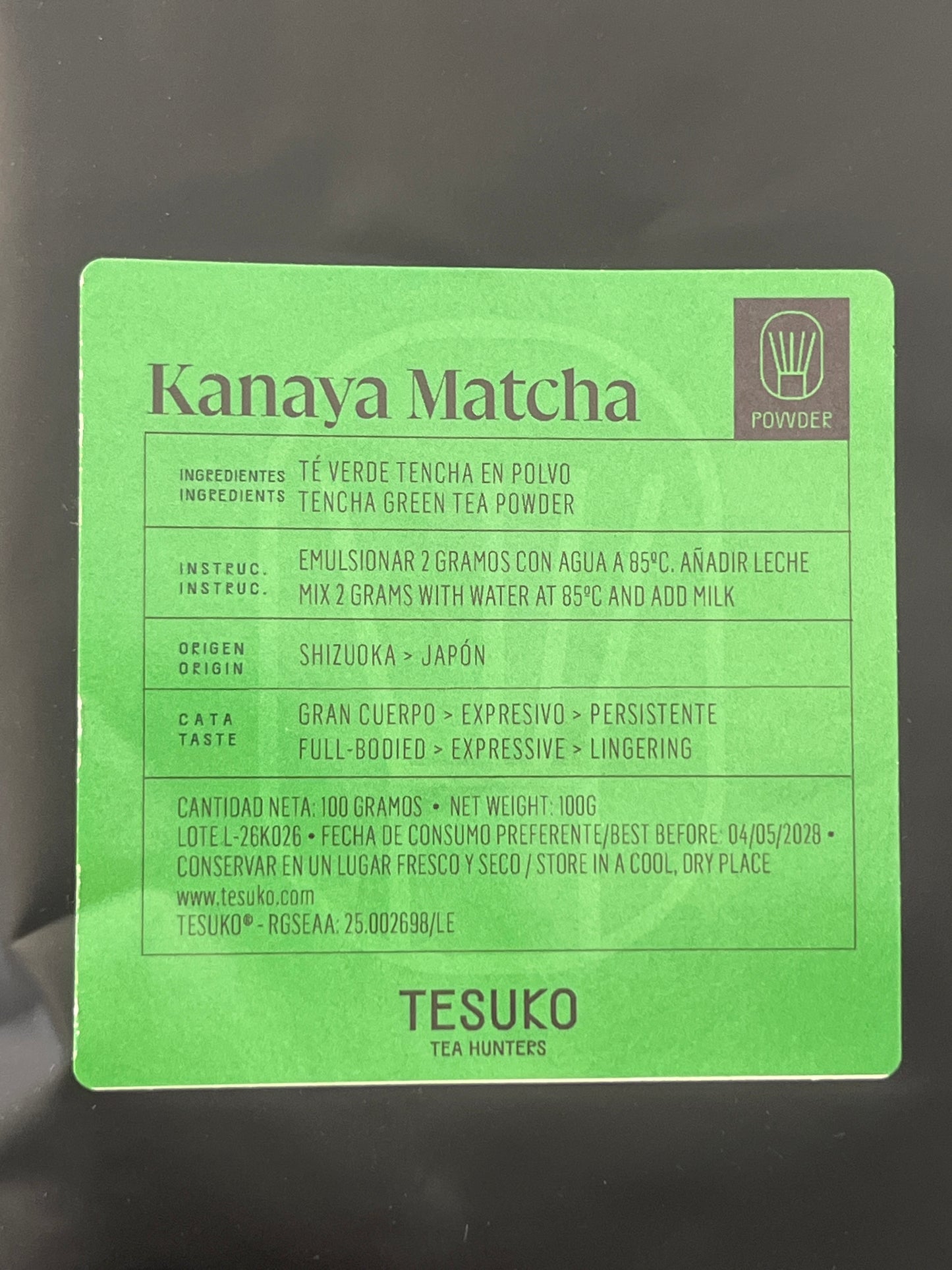 01 Matcha Tesuko 100 gr